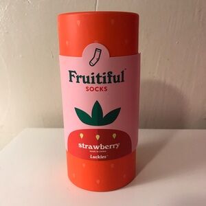 Fruitful Red Strawberry Patterned Cotton Novelty Socks